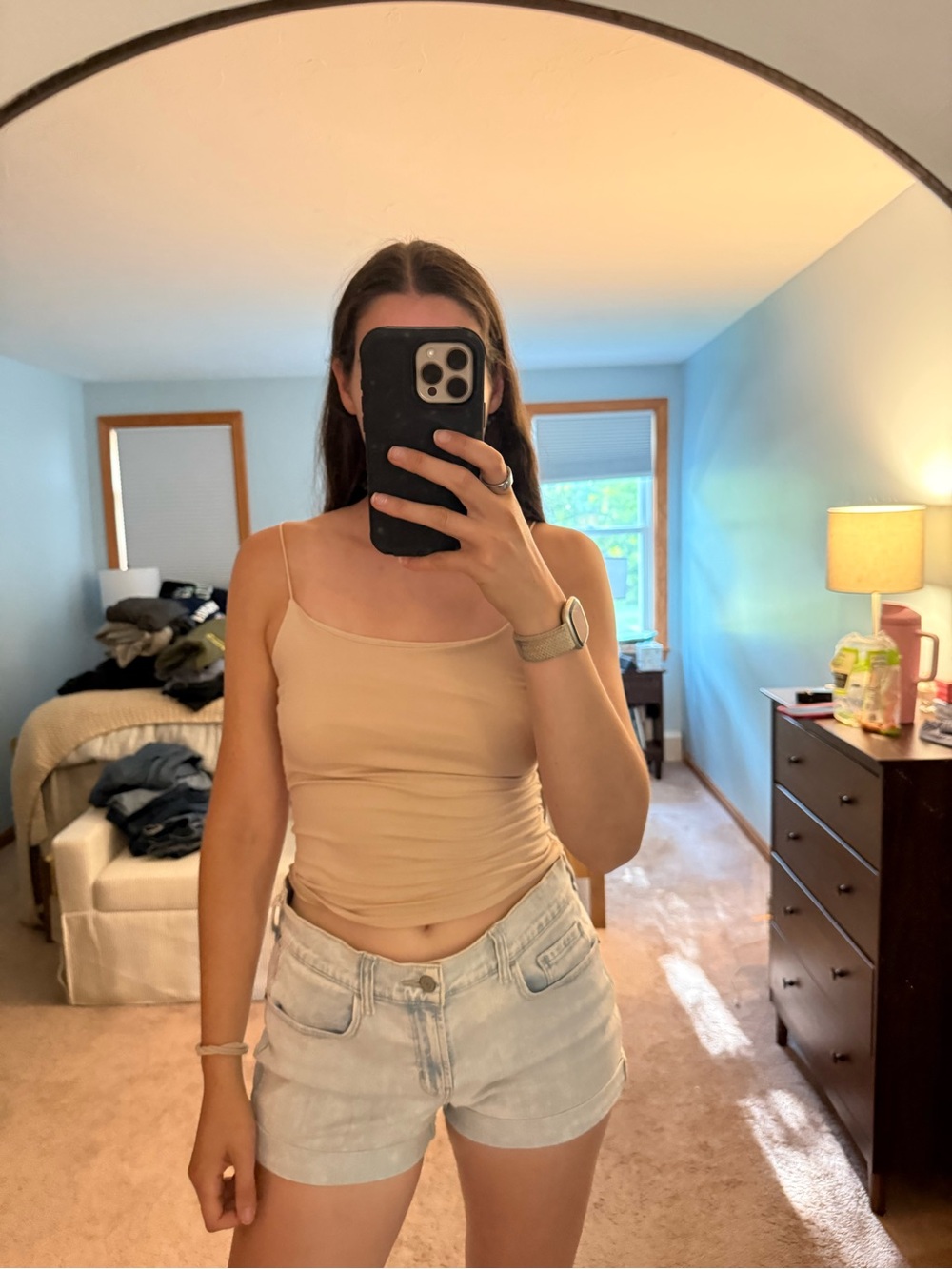 gaze Nude Beige Slim Cami Tank